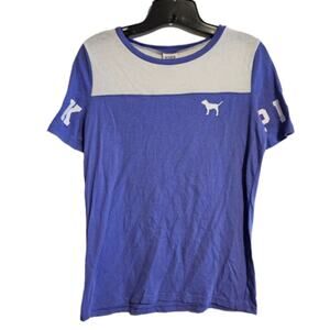 Victoria's Secret Pink SMALL short sleeve tshirt purple and white
